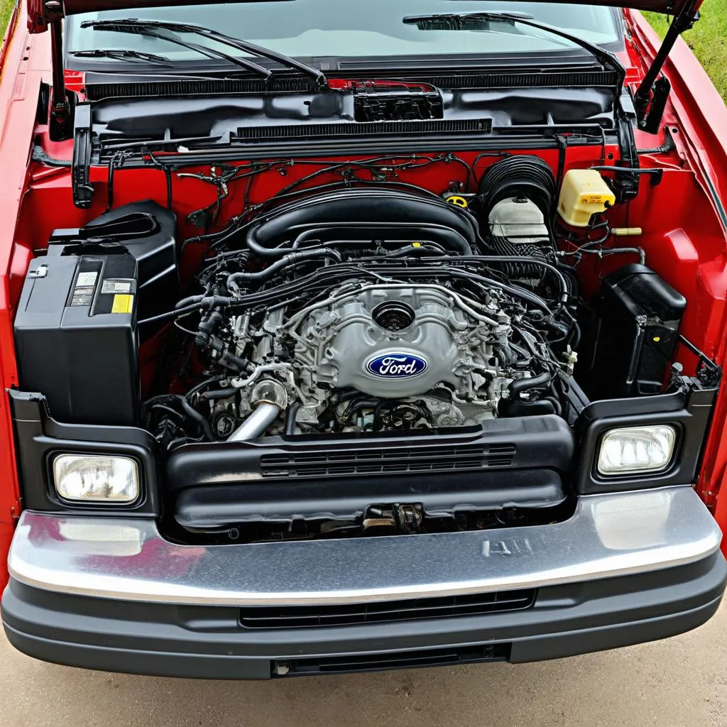 Ford E350 Engine Bay