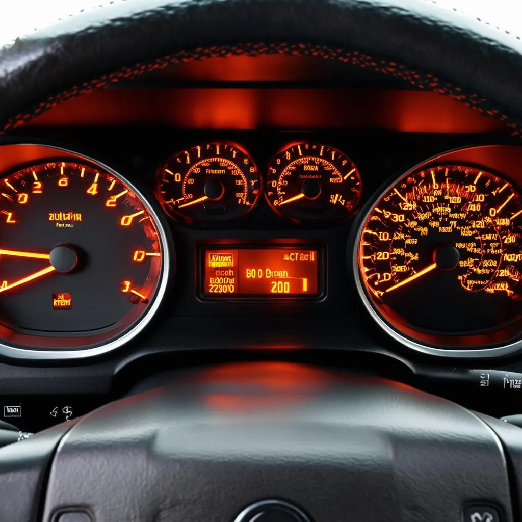 Dashboard warning lights on a 2003 Silverado truck