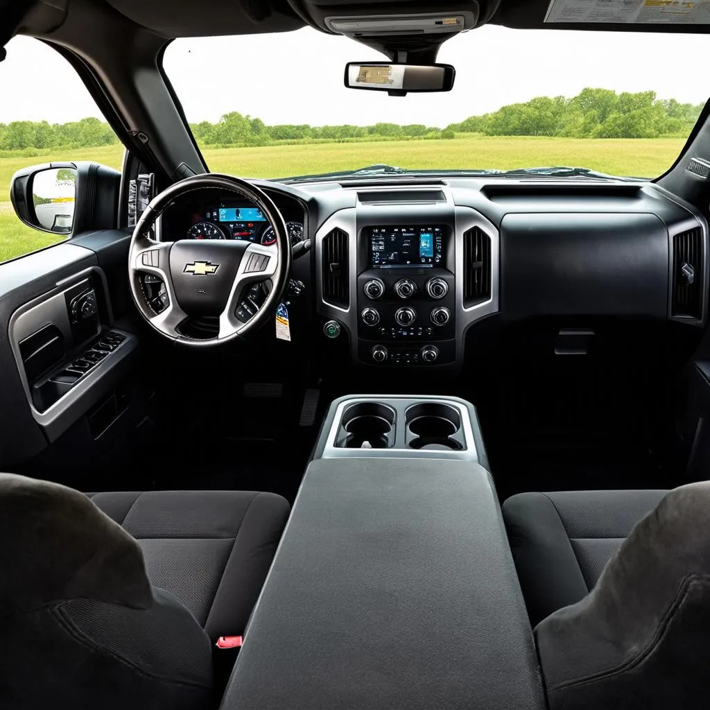 Intérieur personnalisé d'un Chevrolet Silverado 2012