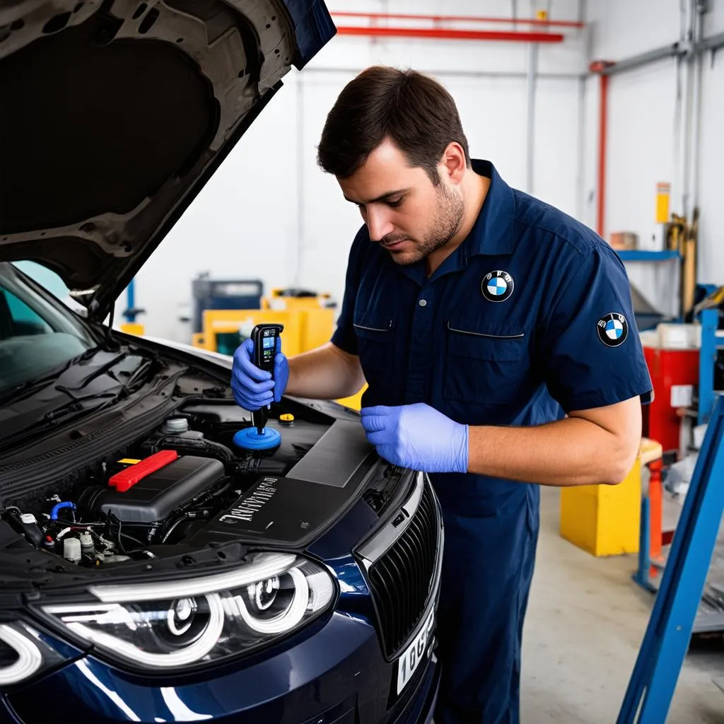 Mécanicien BMW au travail