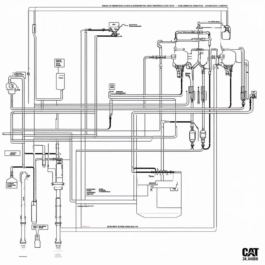 Schéma du système d'alimentation CAT 3406E