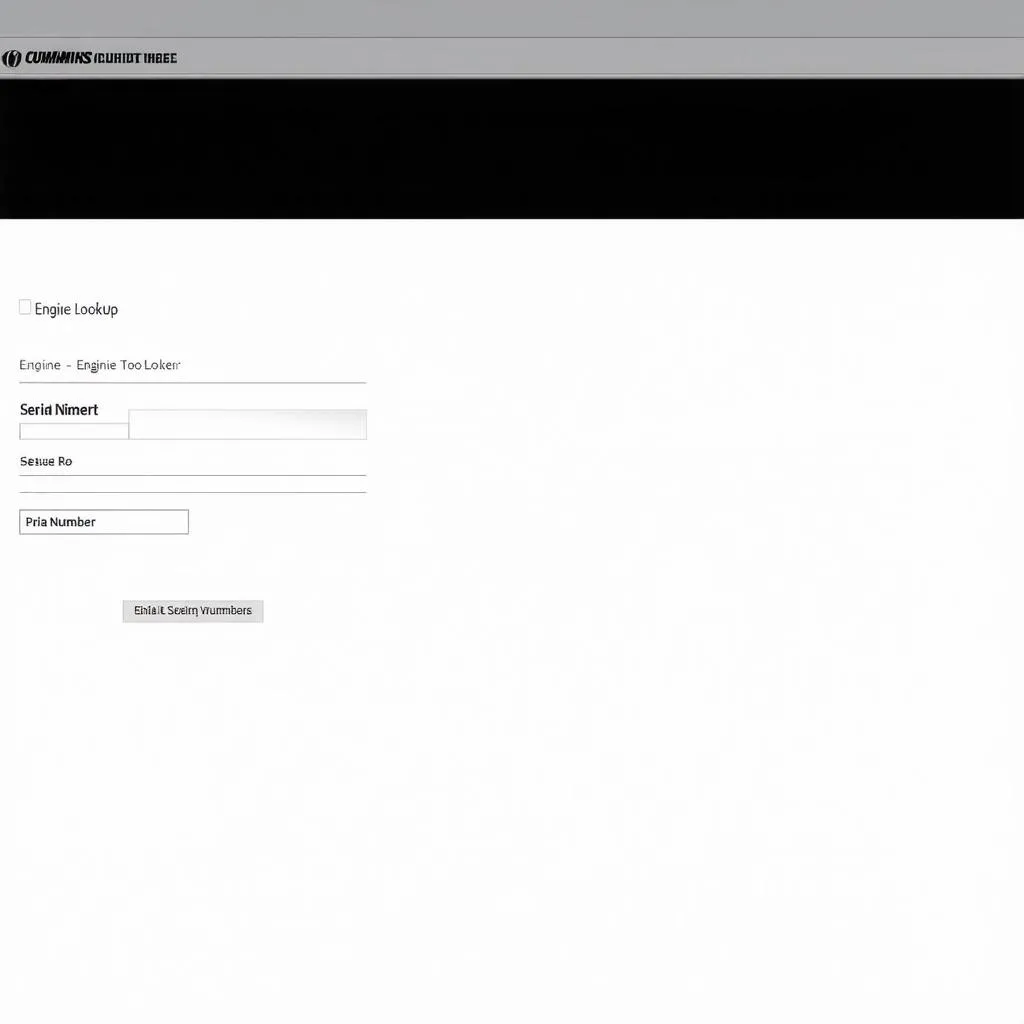 Cummins Website Engine Lookup