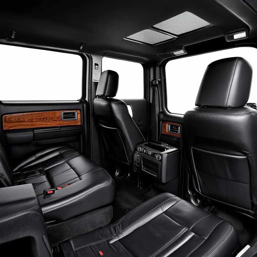 Interior view of a Hummer H2