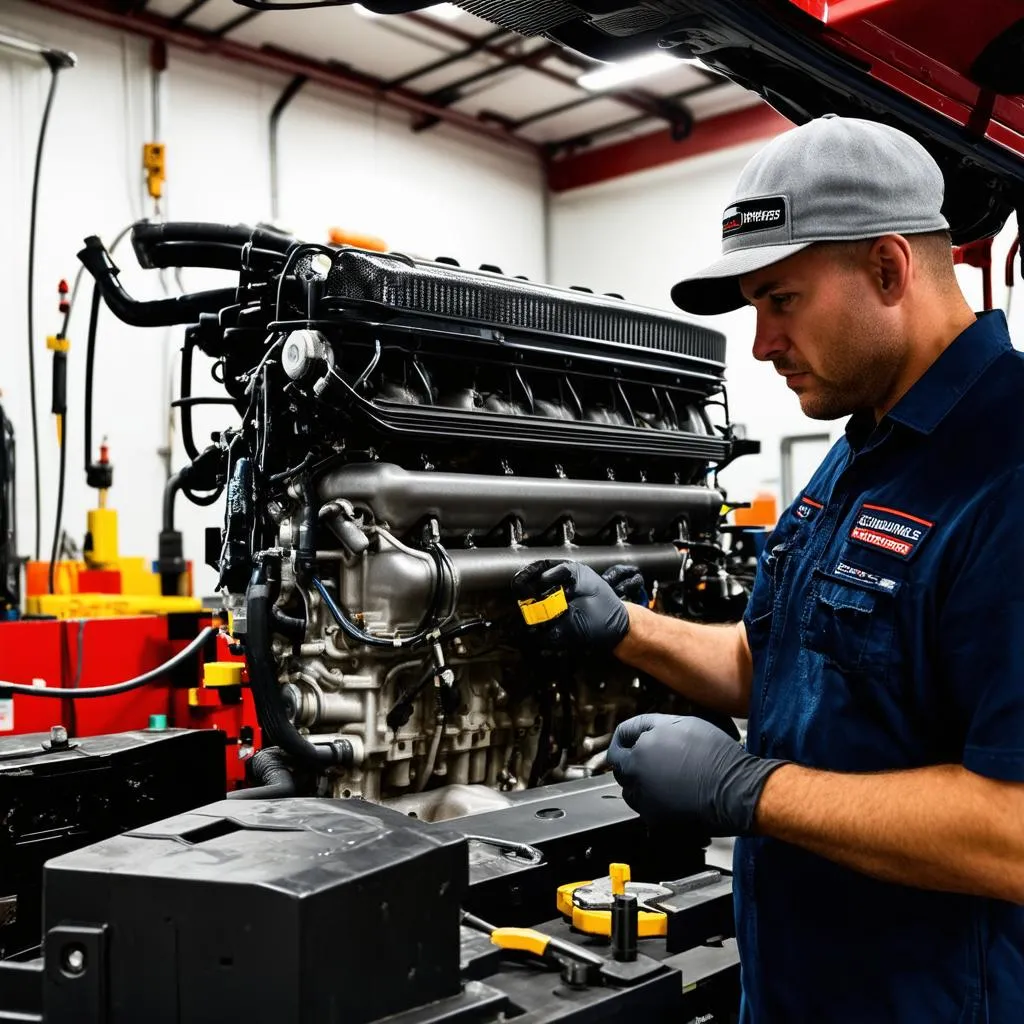 Truck engine repair