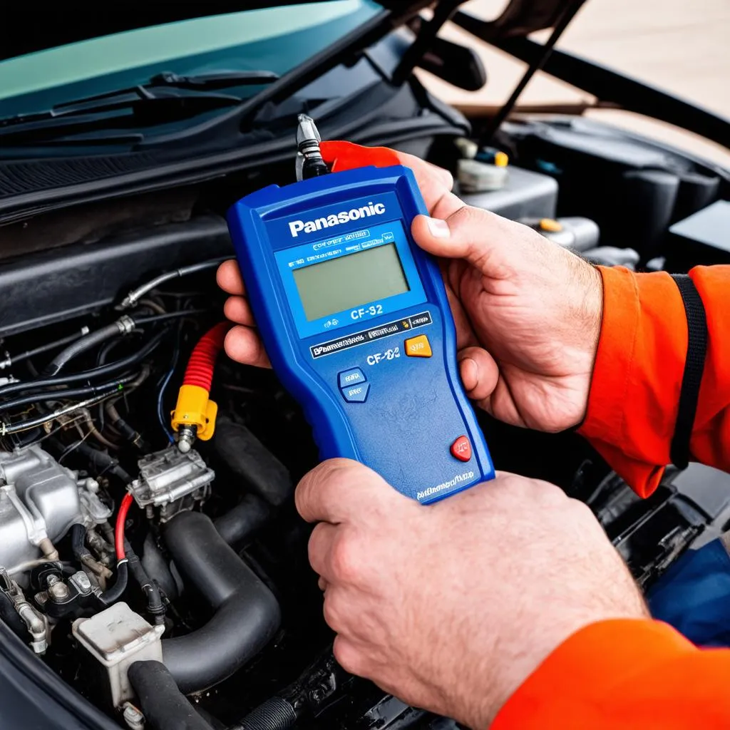 Mechanic using Panasonic CF-52