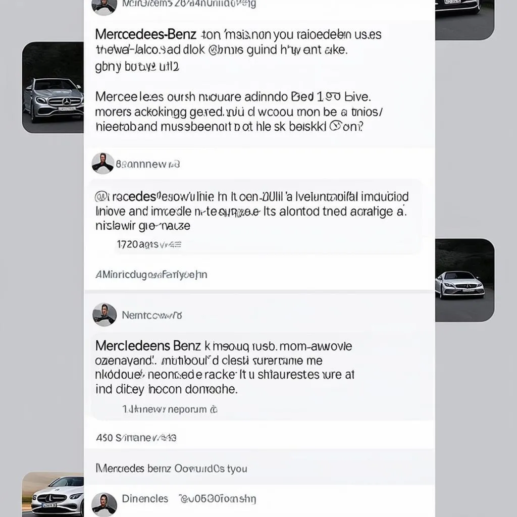 Discussion animée sur un forum Mercedes-Benz