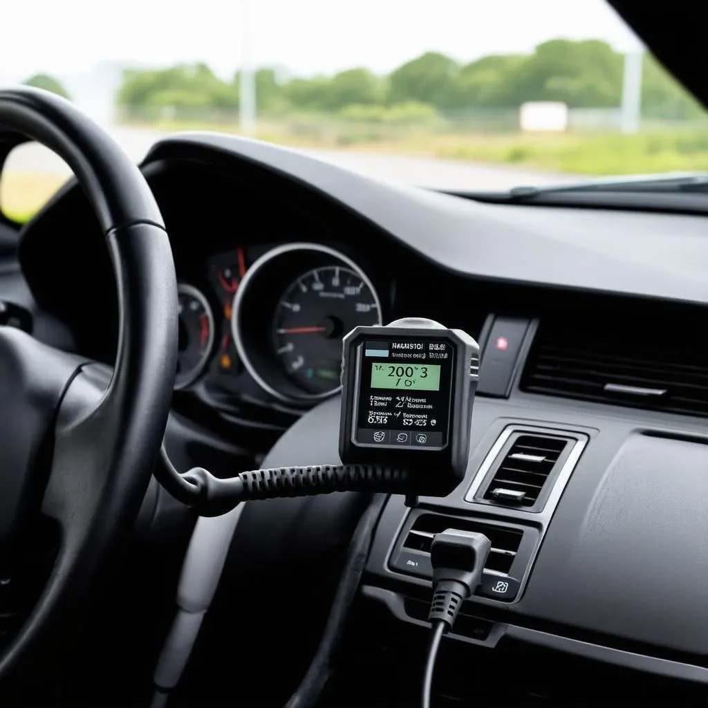 Voiture connectée à un scanner OBD