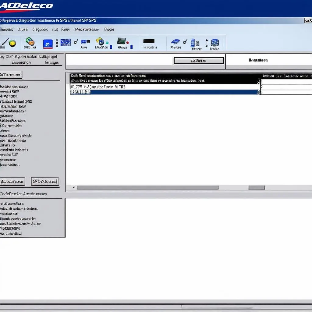 Interface logicielle ACDelco SPS