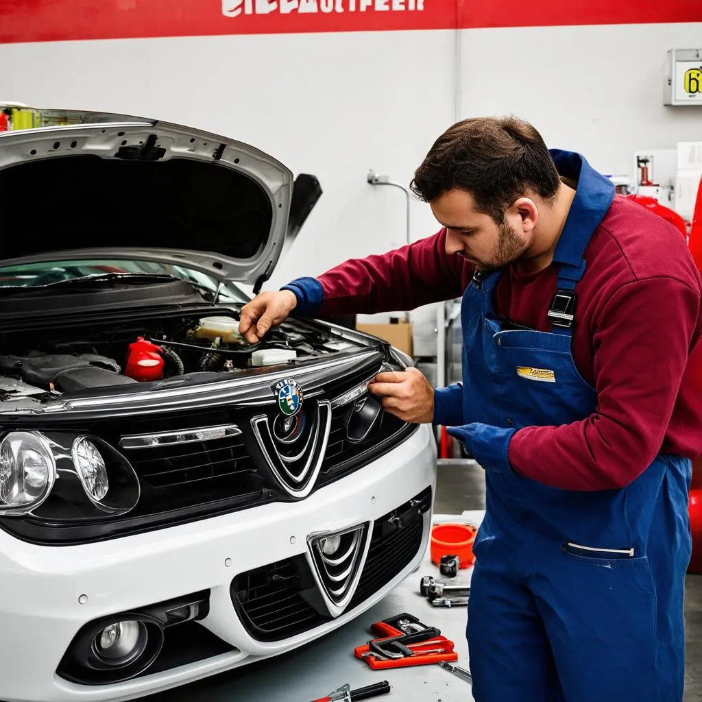 Repairing Alfa Romeo Giulietta headlights