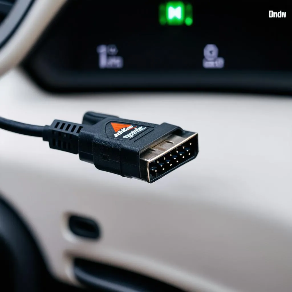 Câble OBD AutoZone connecté à une voiture