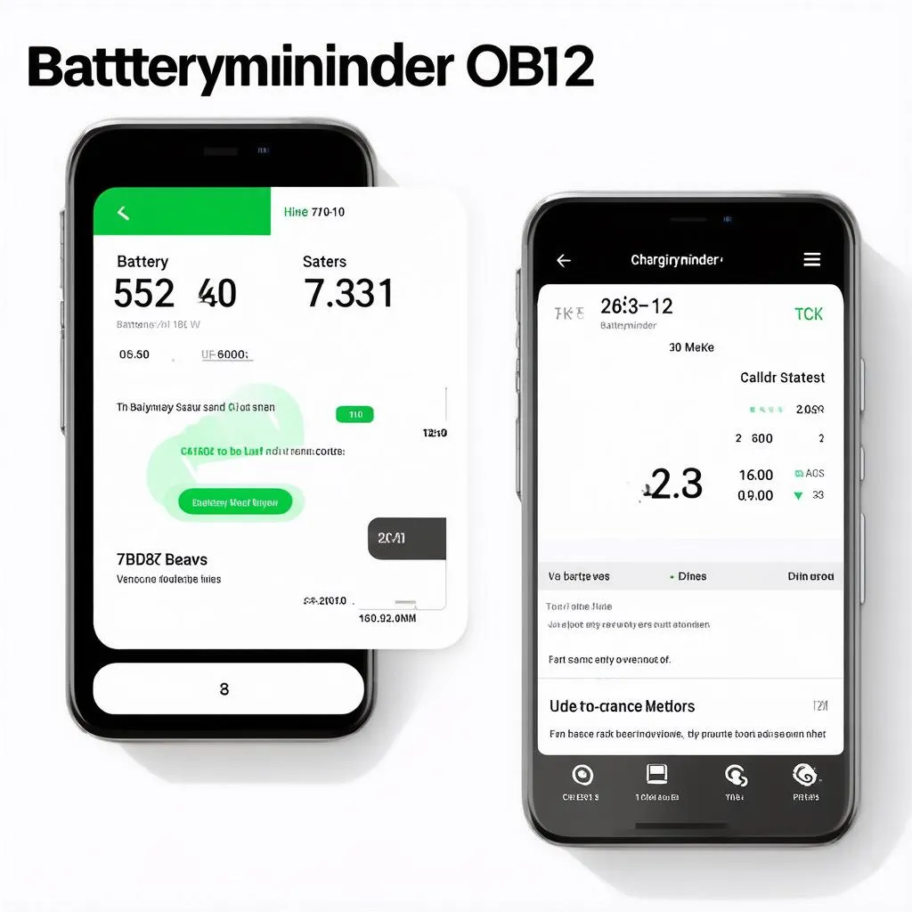 Batteryminder OBD12 app interface