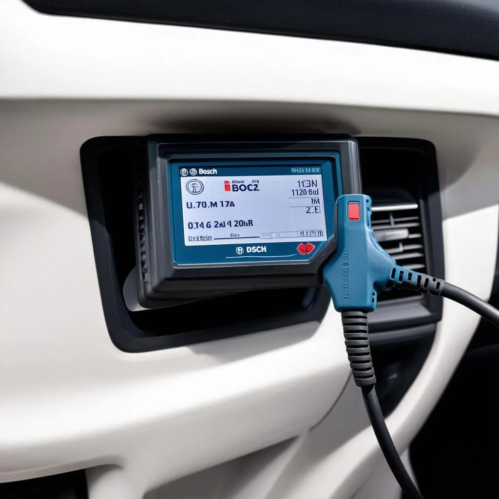 Bosch 1150 OBD2 connected to a Ford C-Max