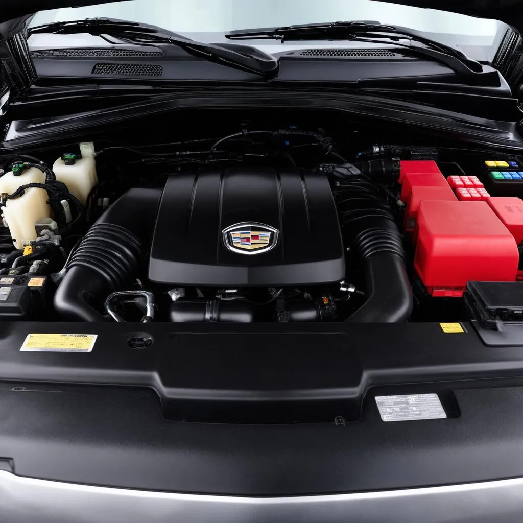 Engine bay of a Cadillac Escalade 2007