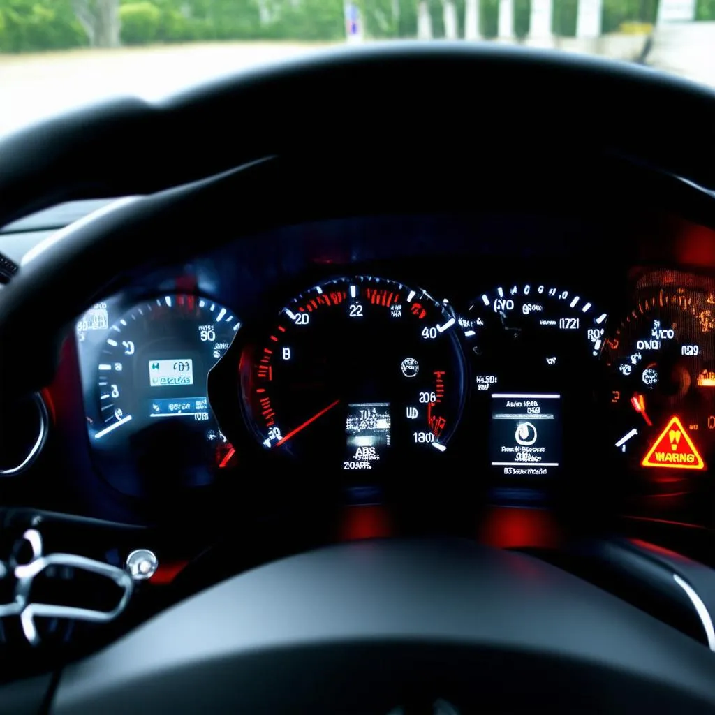 Car dashboard warning lights