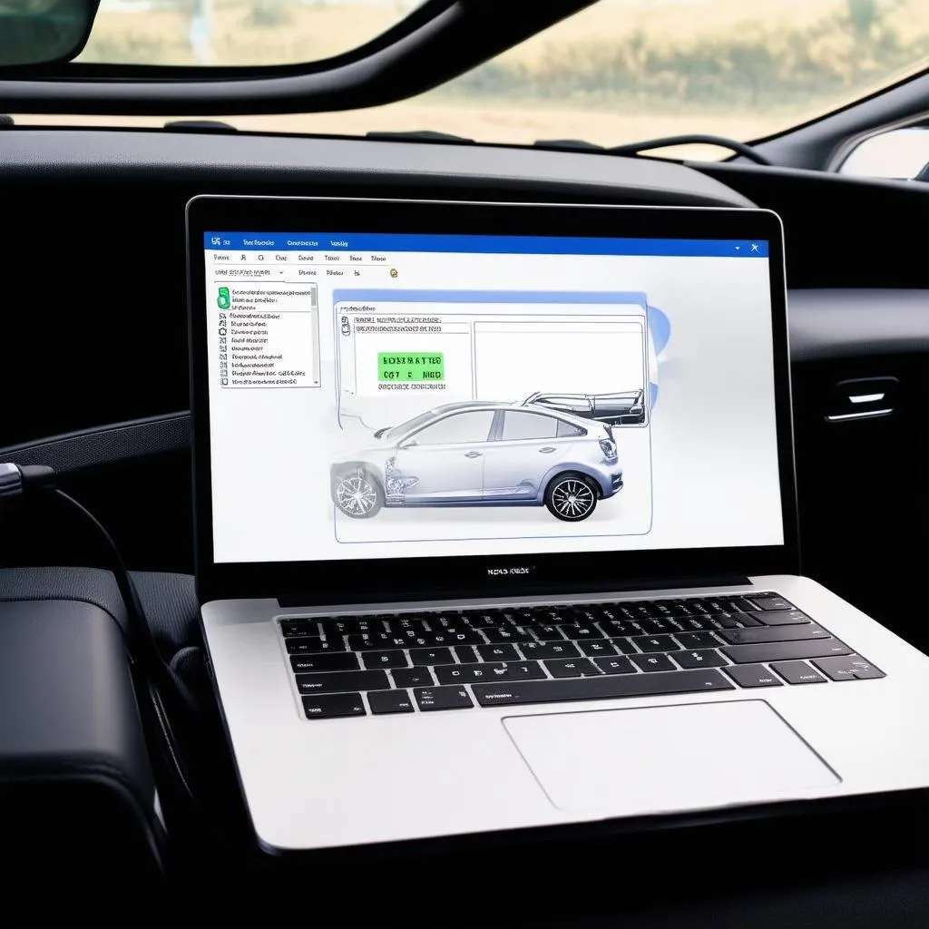 Logiciel de diagnostic automobile sur ordinateur portable