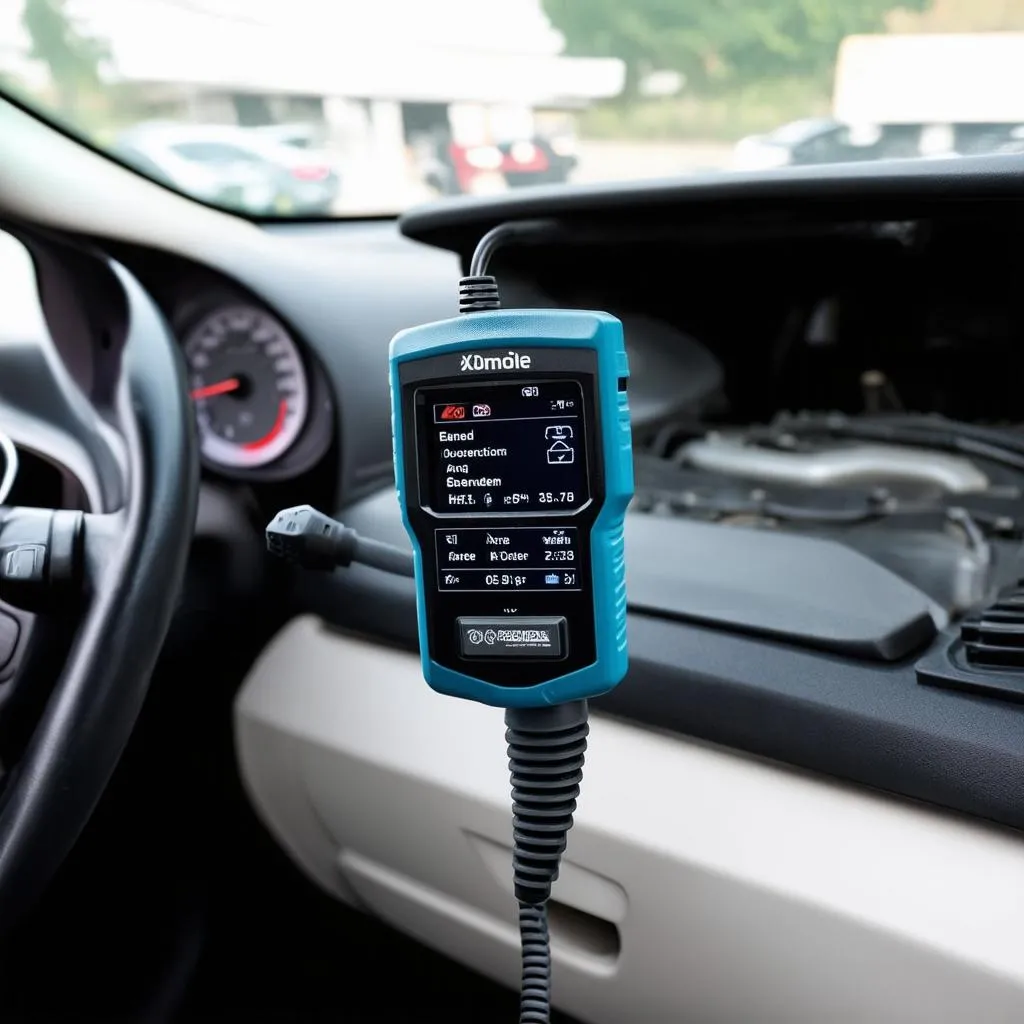 Outil de diagnostic automobile connecté à une voiture