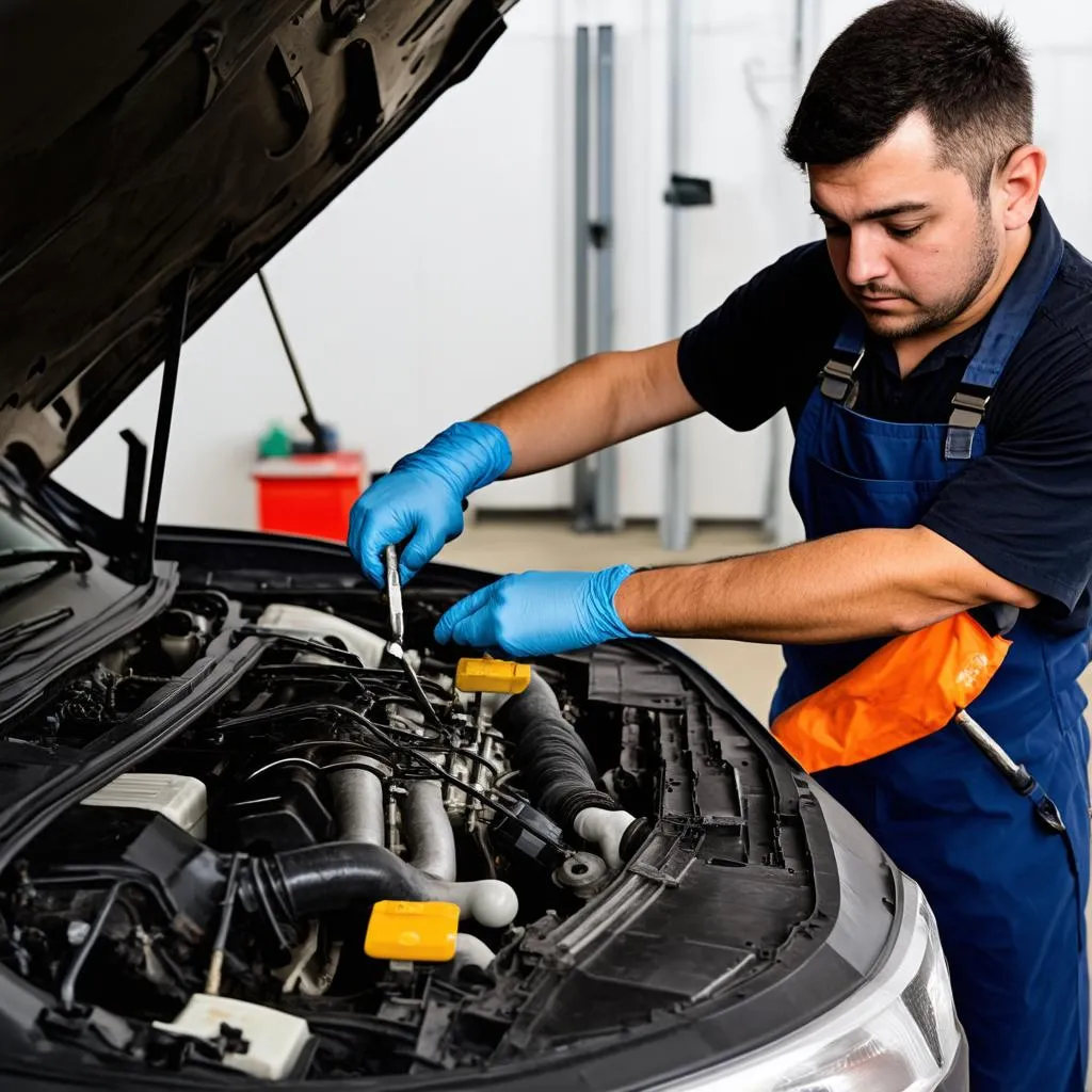 Réparation de moteur de voiture