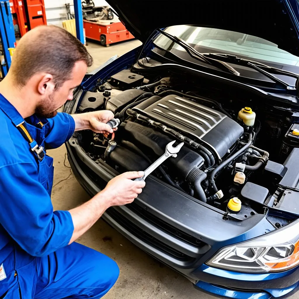 Réparation moteur de voiture