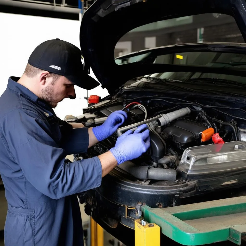 Car Mechanic Working