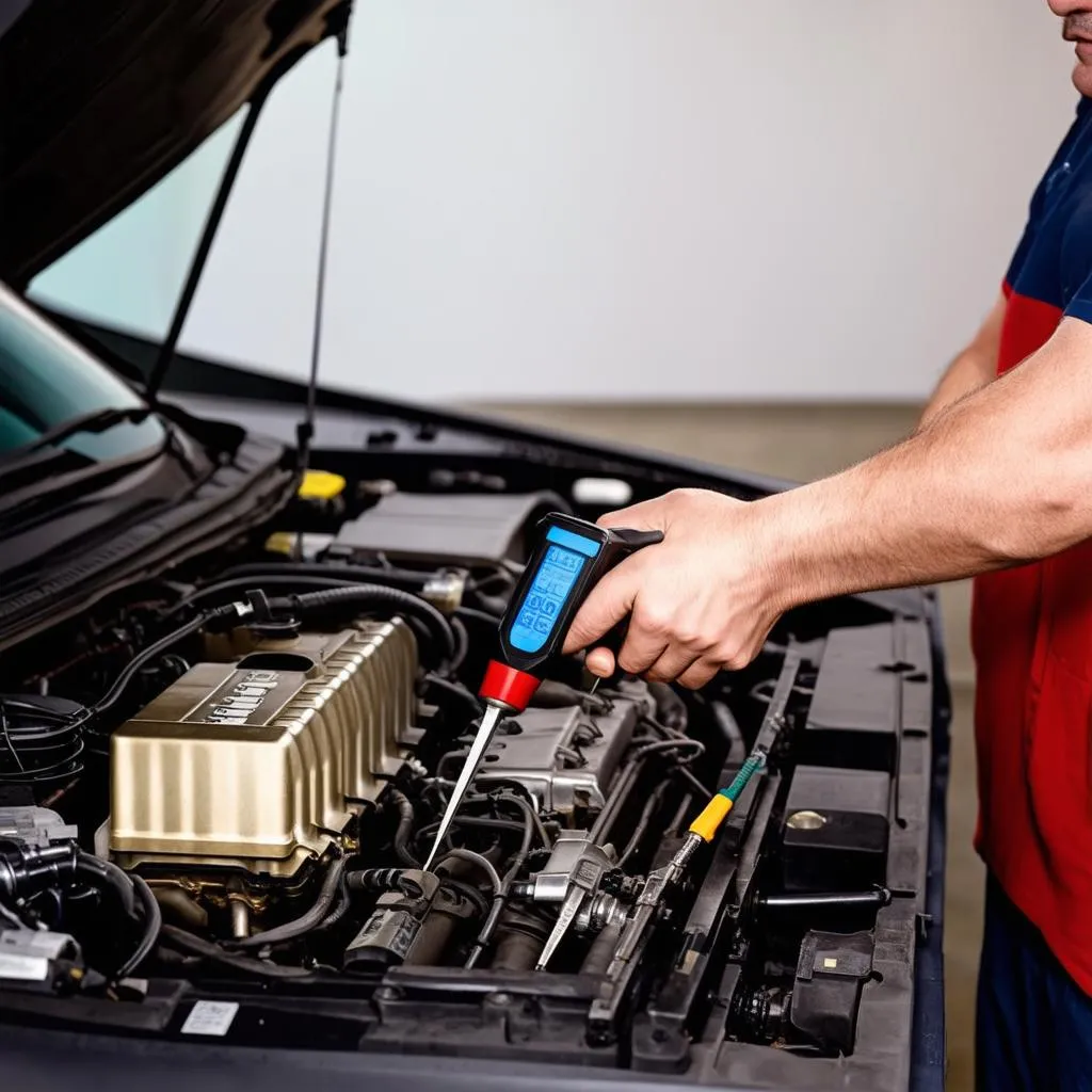 Car engine with tools