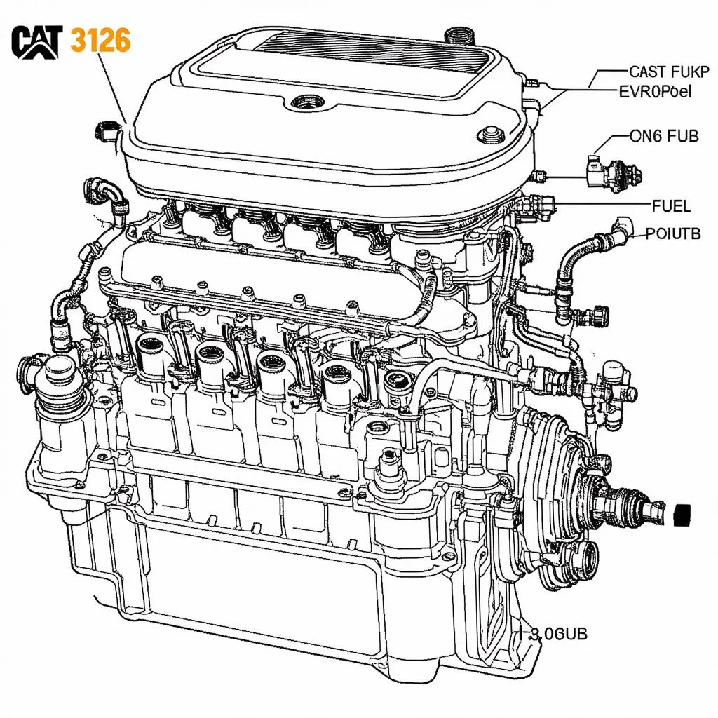 Schéma du moteur CAT 3126