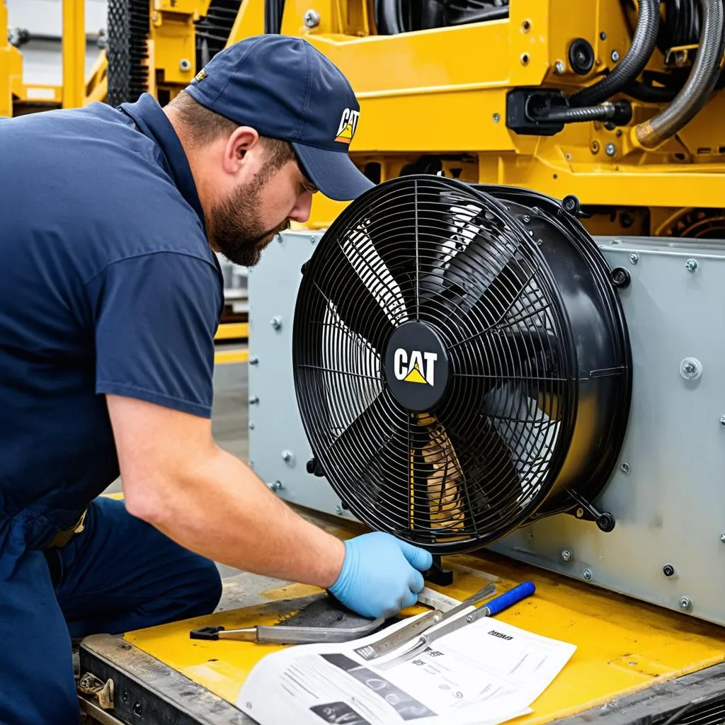 Entretien du ventilateur Caterpillar