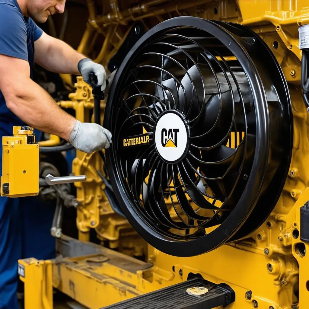 Remplacement du ventilateur Caterpillar