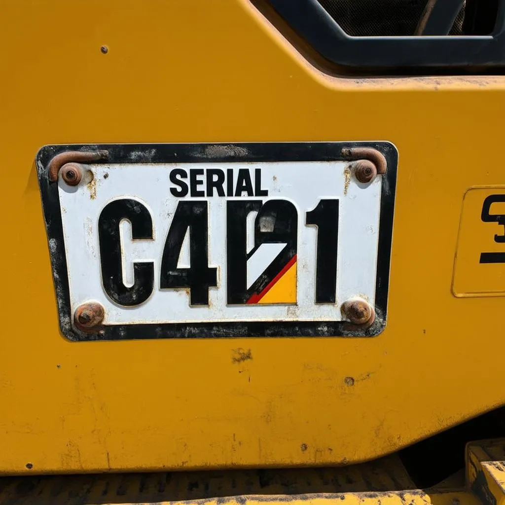 Caterpillar Serial Number Plate