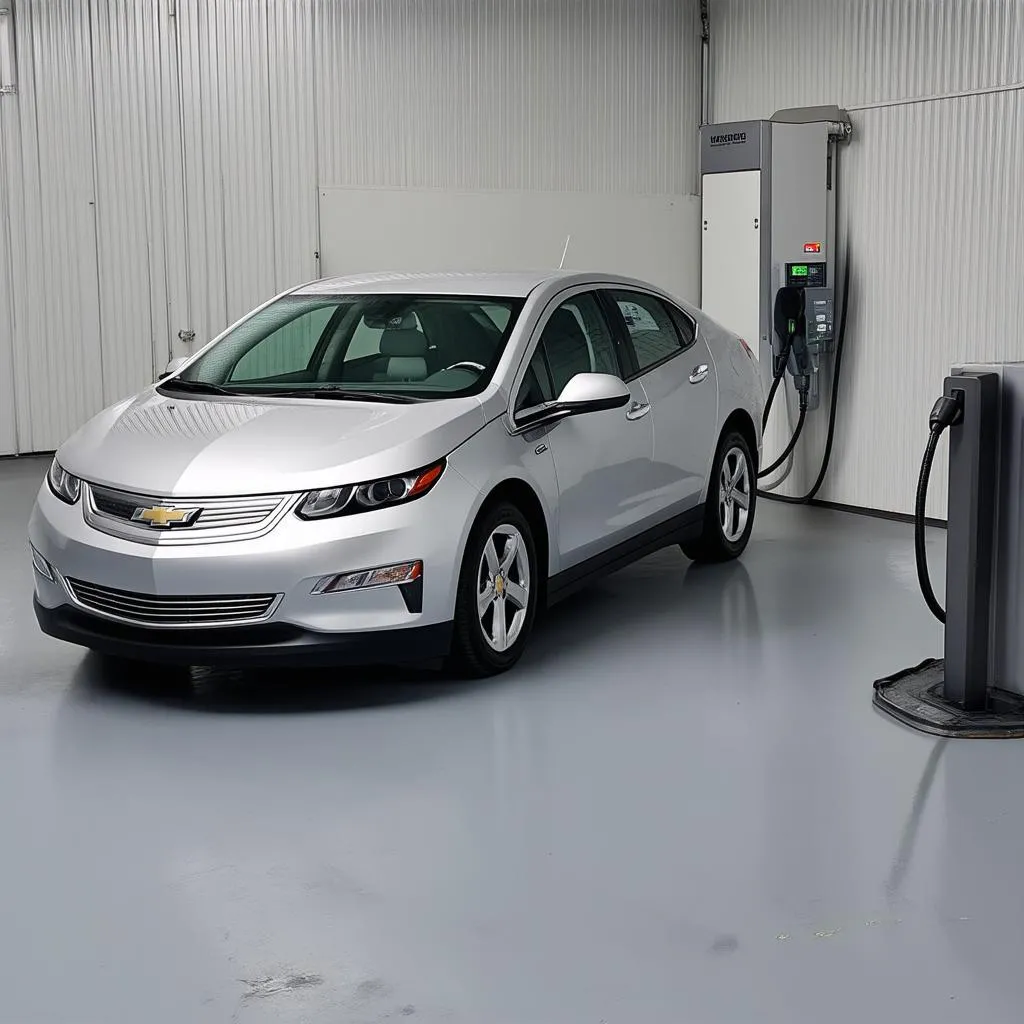 Chevy Volt en cours de recharge