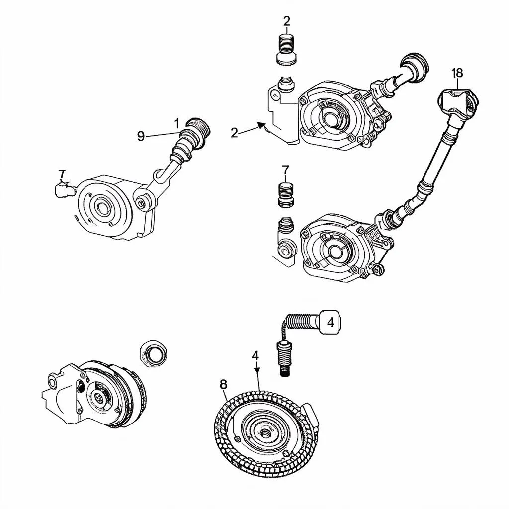 Diagramme du câble d'embrayage