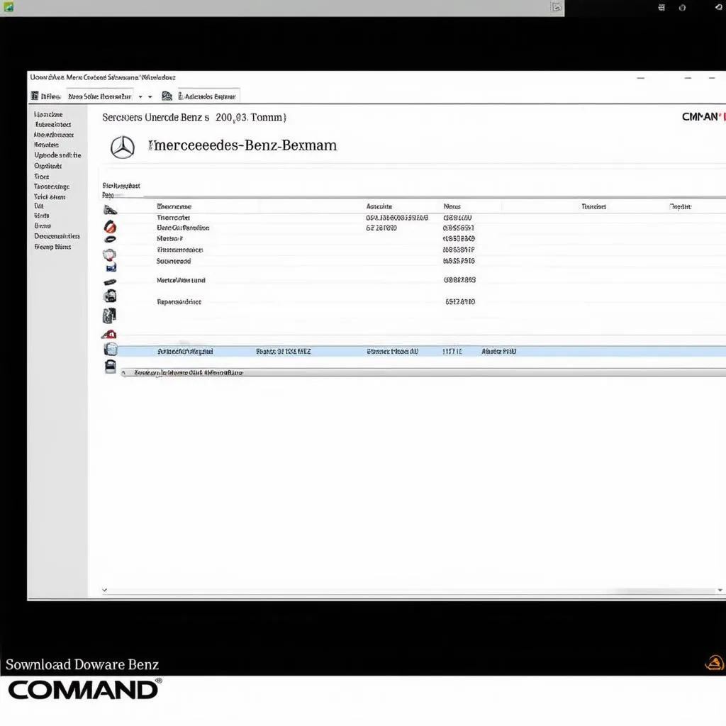 Téléchargement du logiciel COMAND