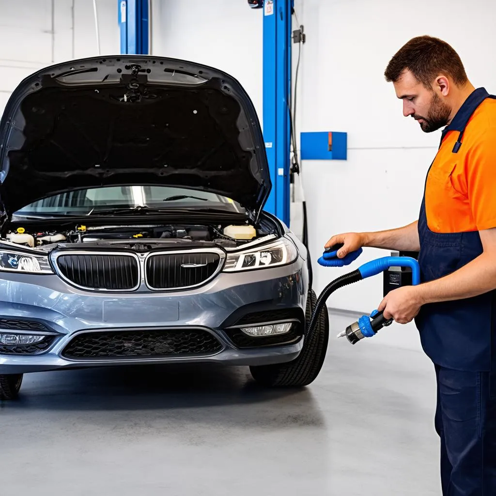 Dpf cleaning machine garage