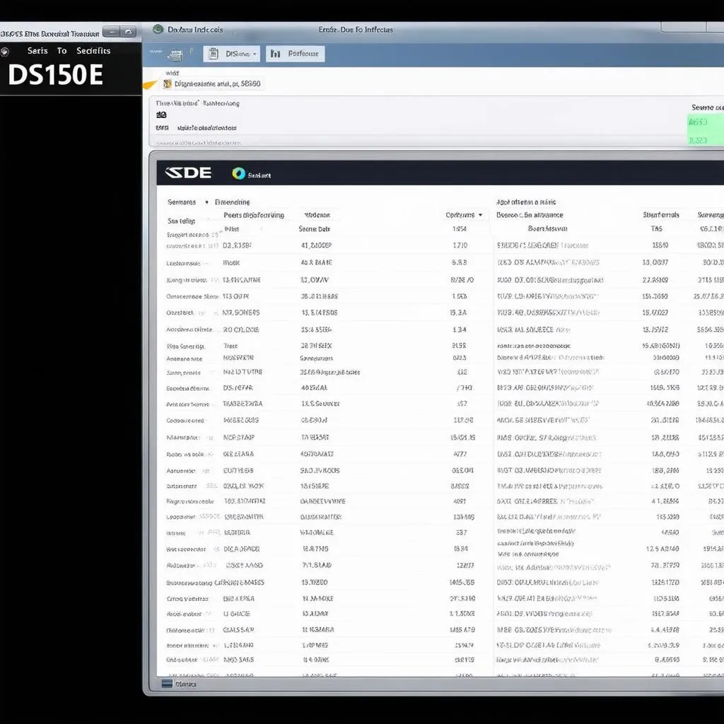 DS150E software interface showing car diagnostics