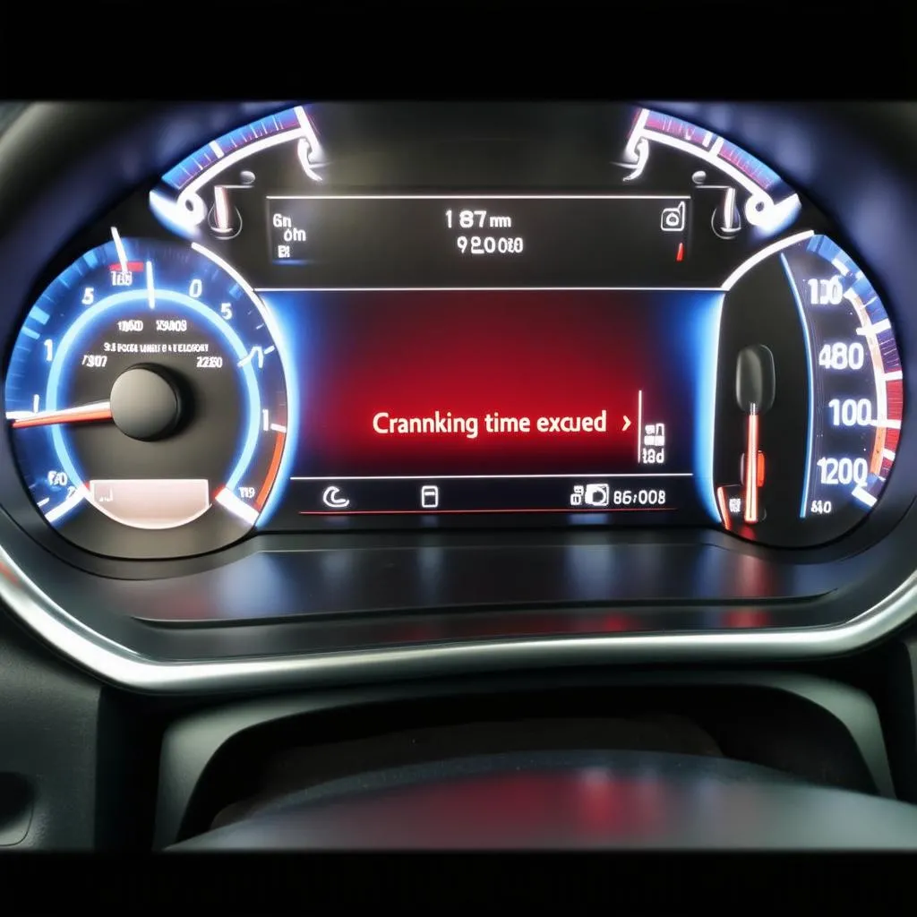 F150 showing "cranking time exceeded" error message on dashboard