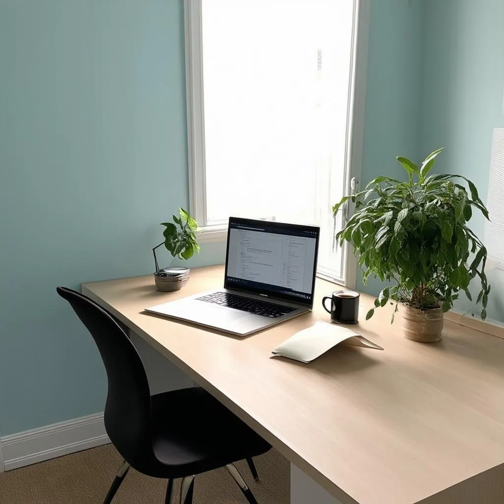 Espace de travail organisé Feng Shui