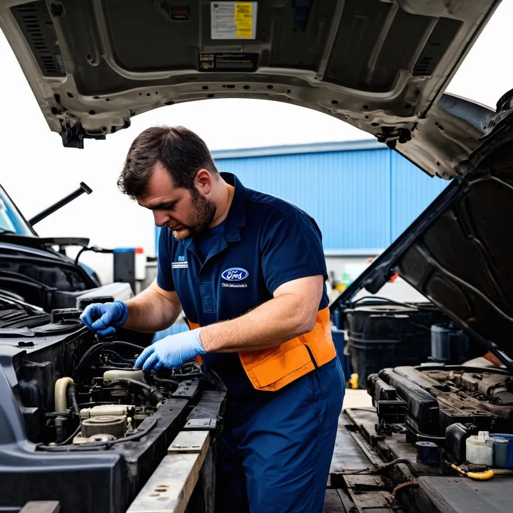 Réparation d'un Ford F250 2000