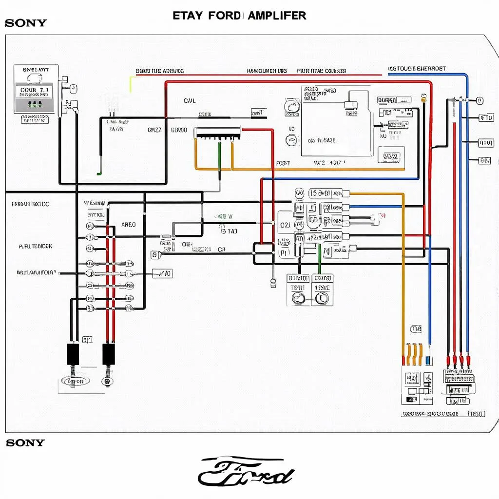 Schéma de câblage d'un amplificateur Sony Ford