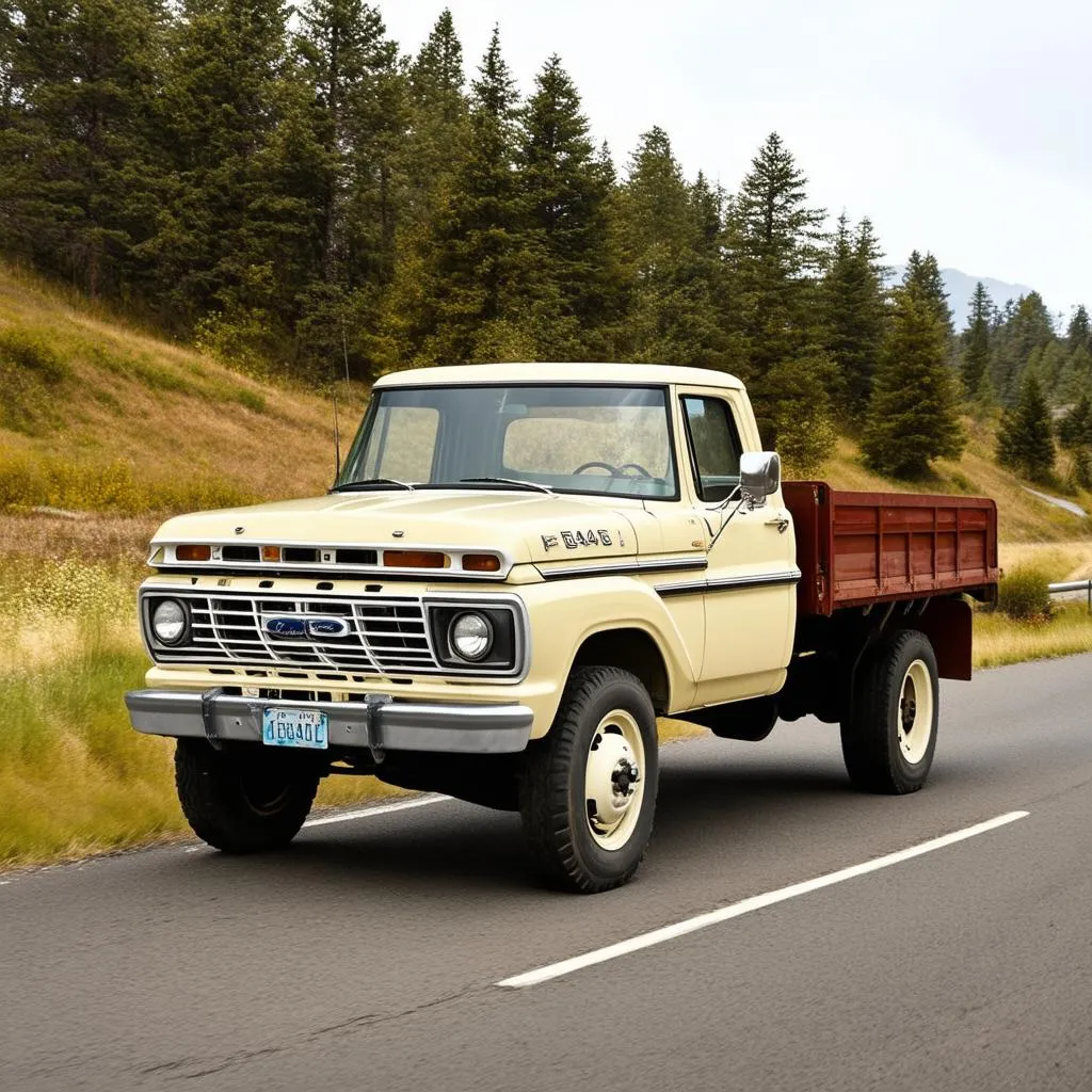 Camion Ford équipé d'un moteur T444E