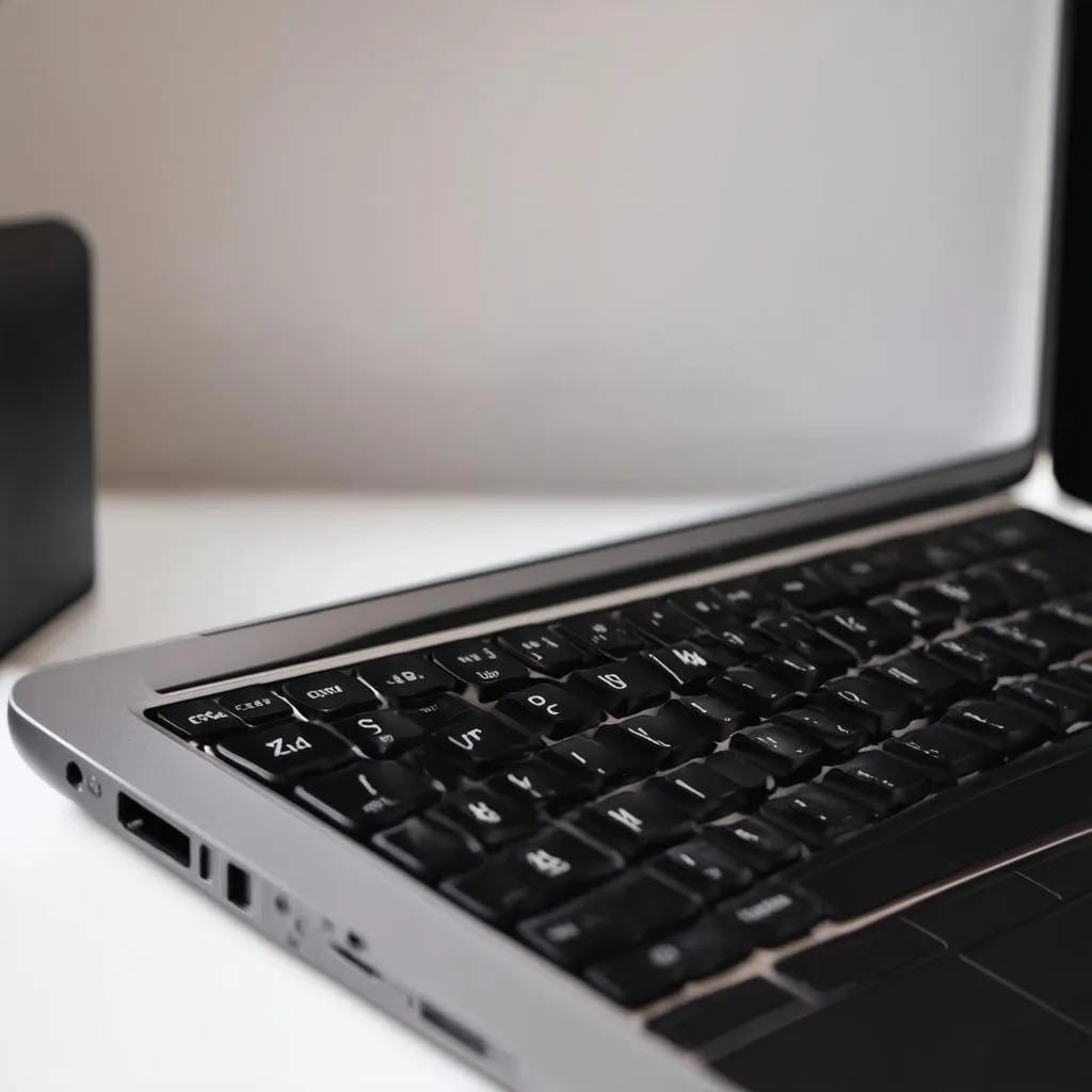 Clavier français sur un ordinateur portable