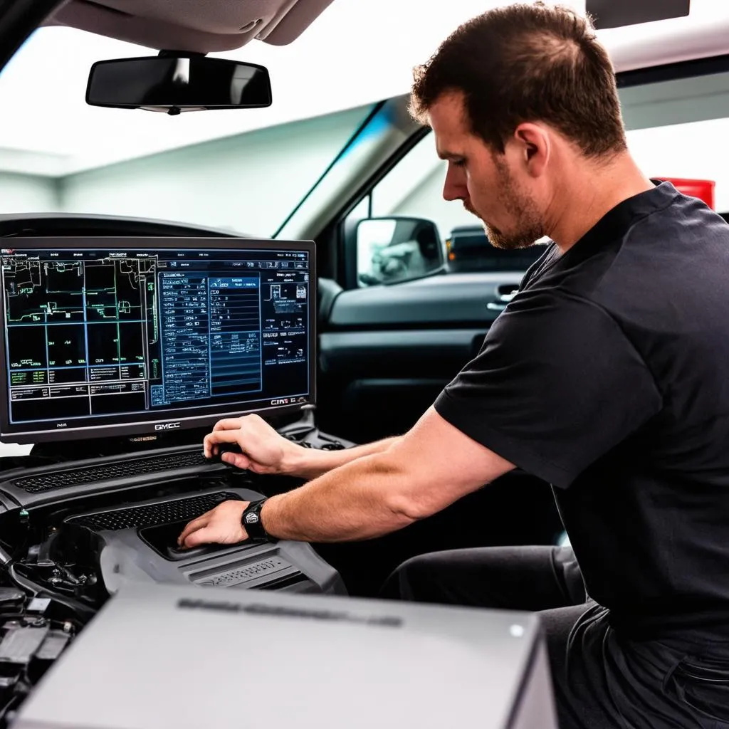 GMC vehicle diagnostics with a computer