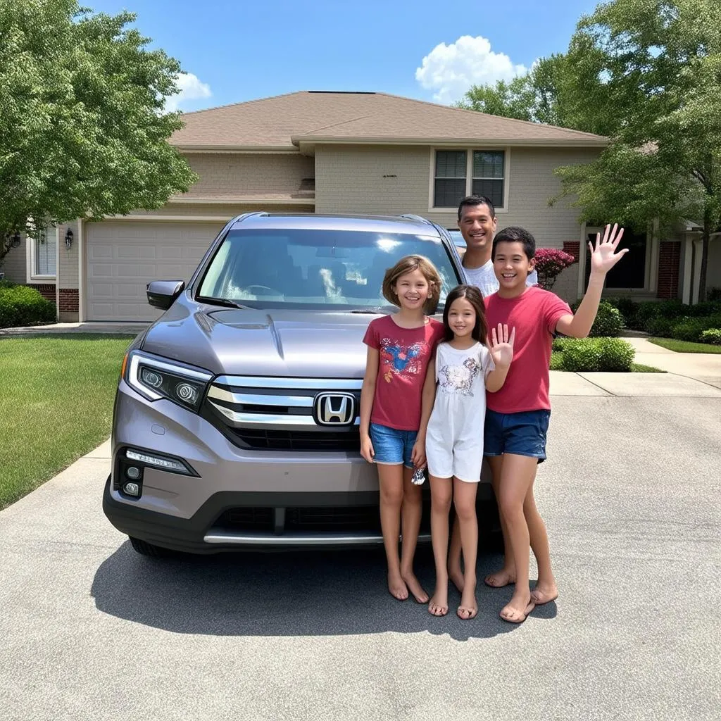 Honda Pilot et une famille