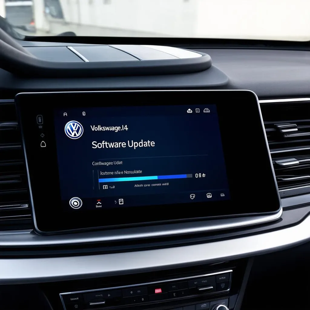 Volkswagen ID.4 software update on a screen