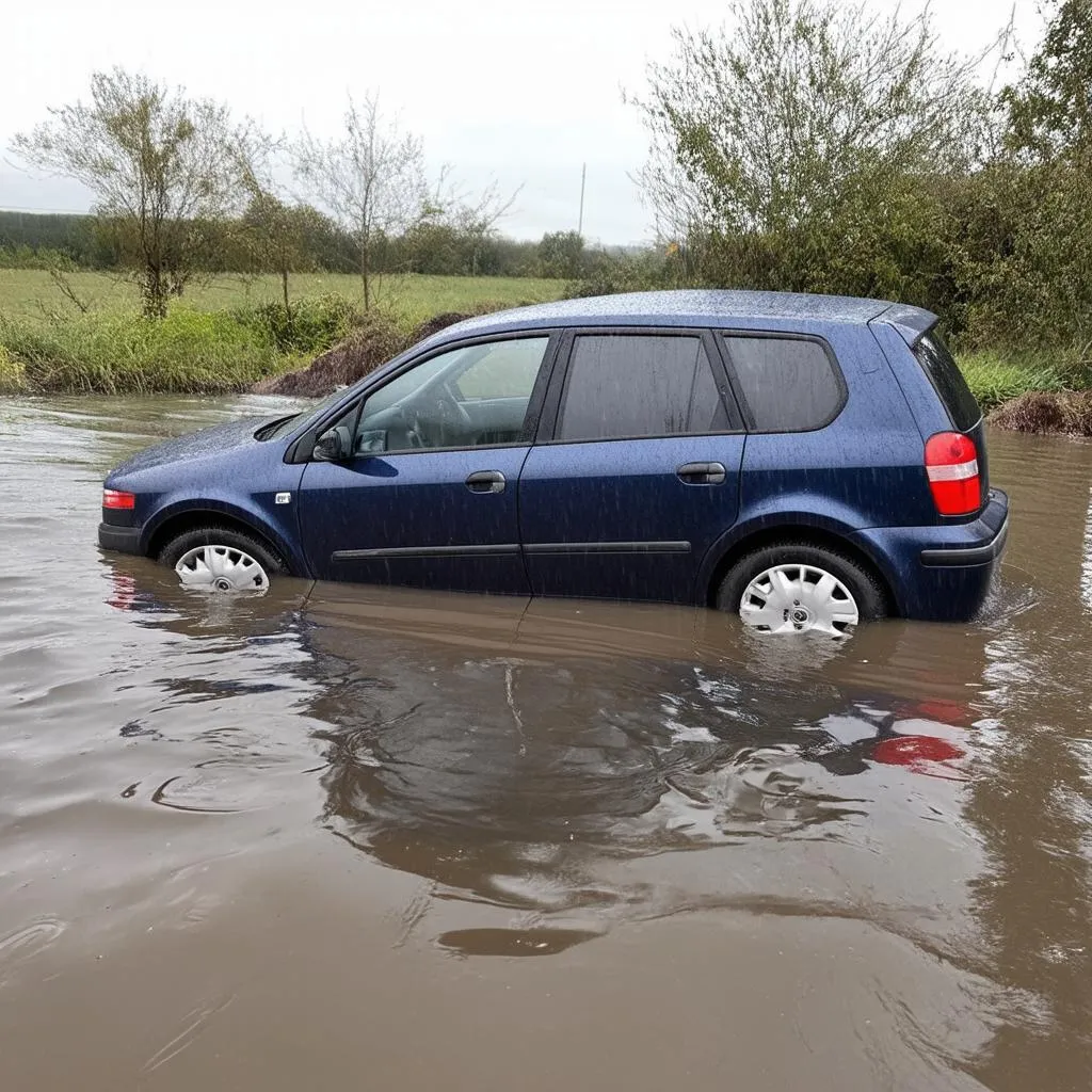 Voiture inondée