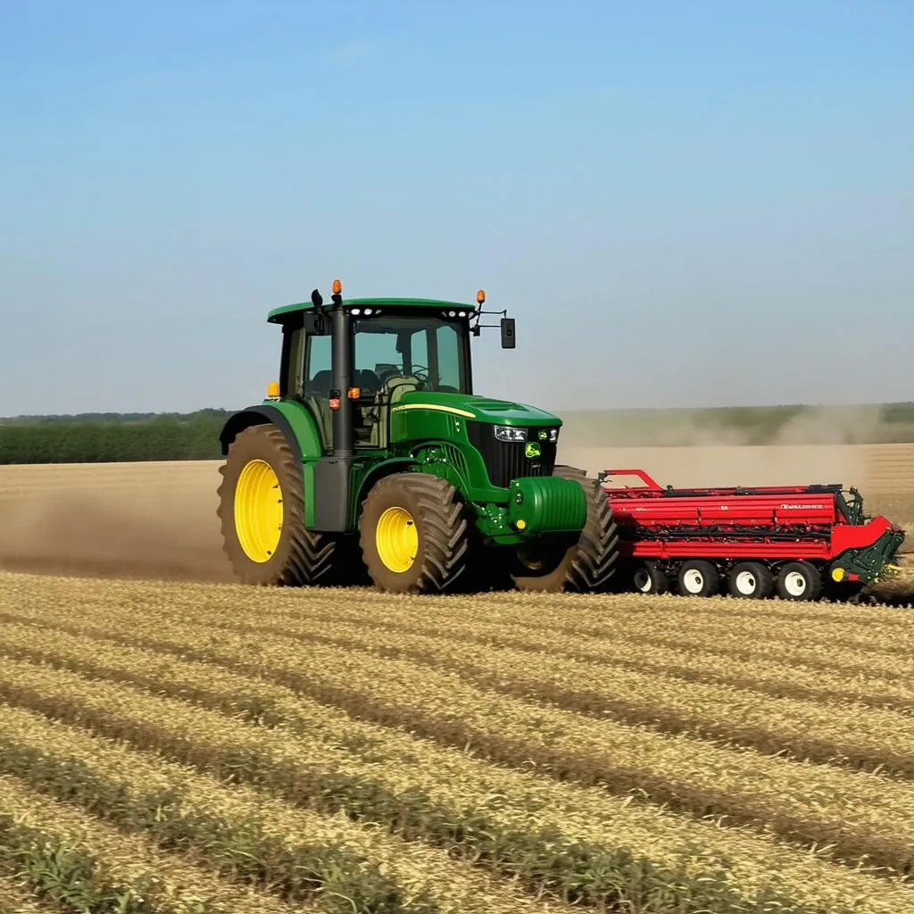 John Deere 5090R working in the field