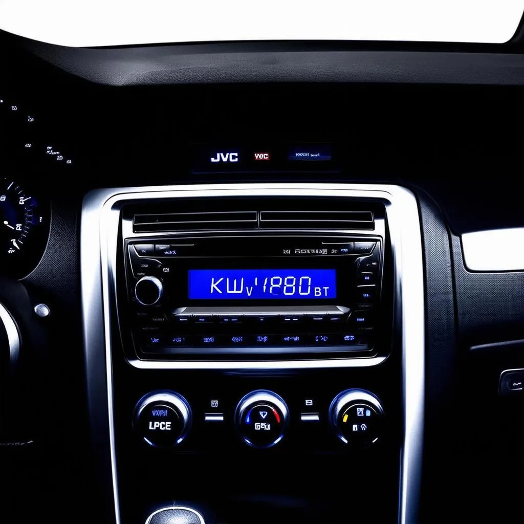 JVC KW-V820BT installed in a car dashboard