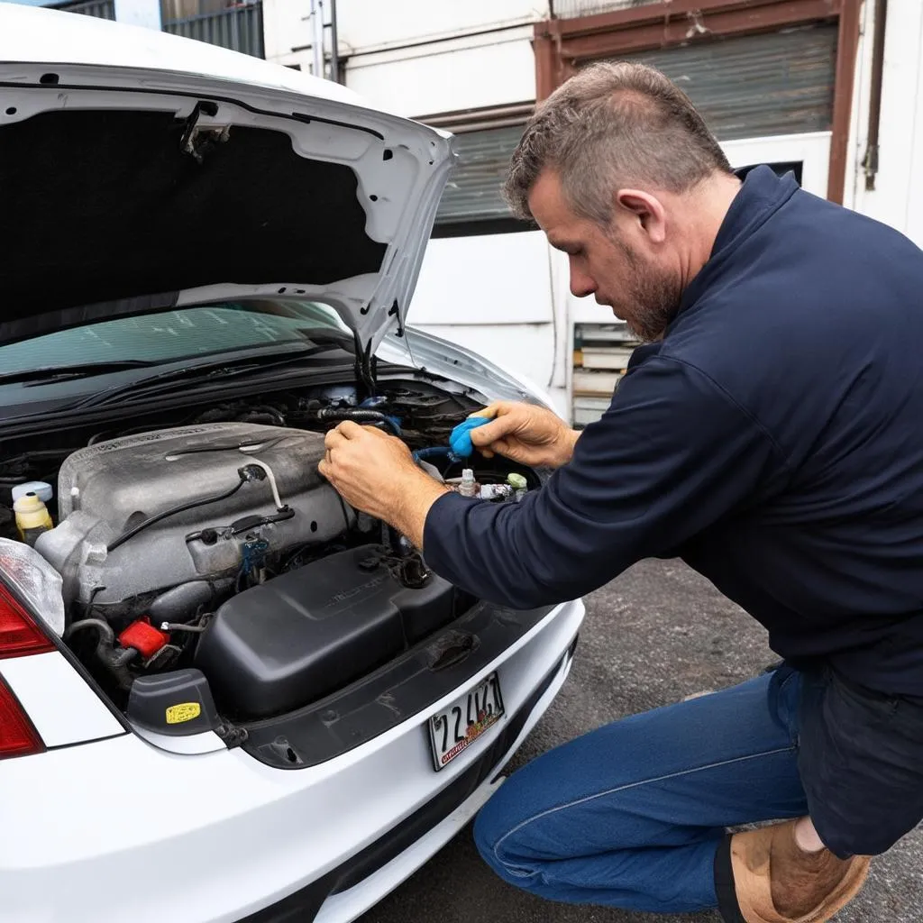 Réparation de la climatisation d'une voiture