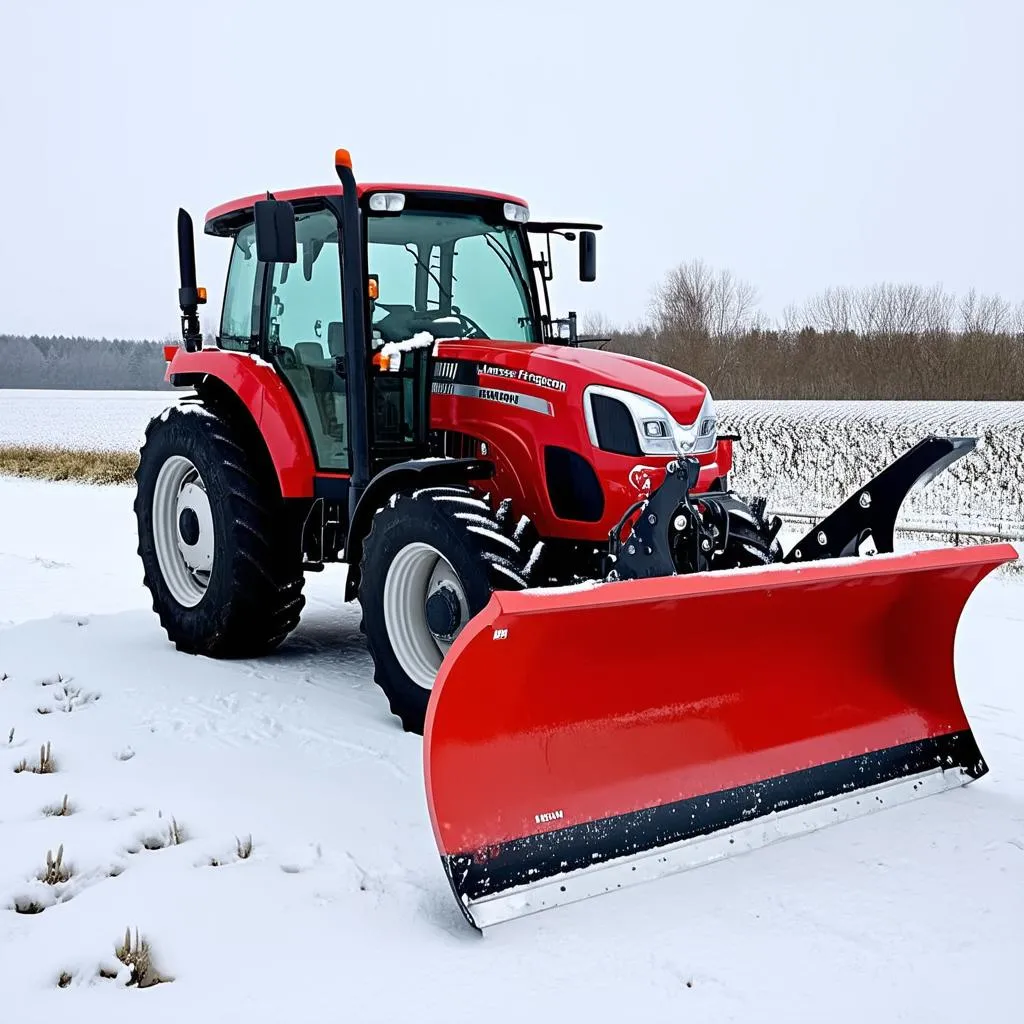 Massey Ferguson 2340 with snow blade