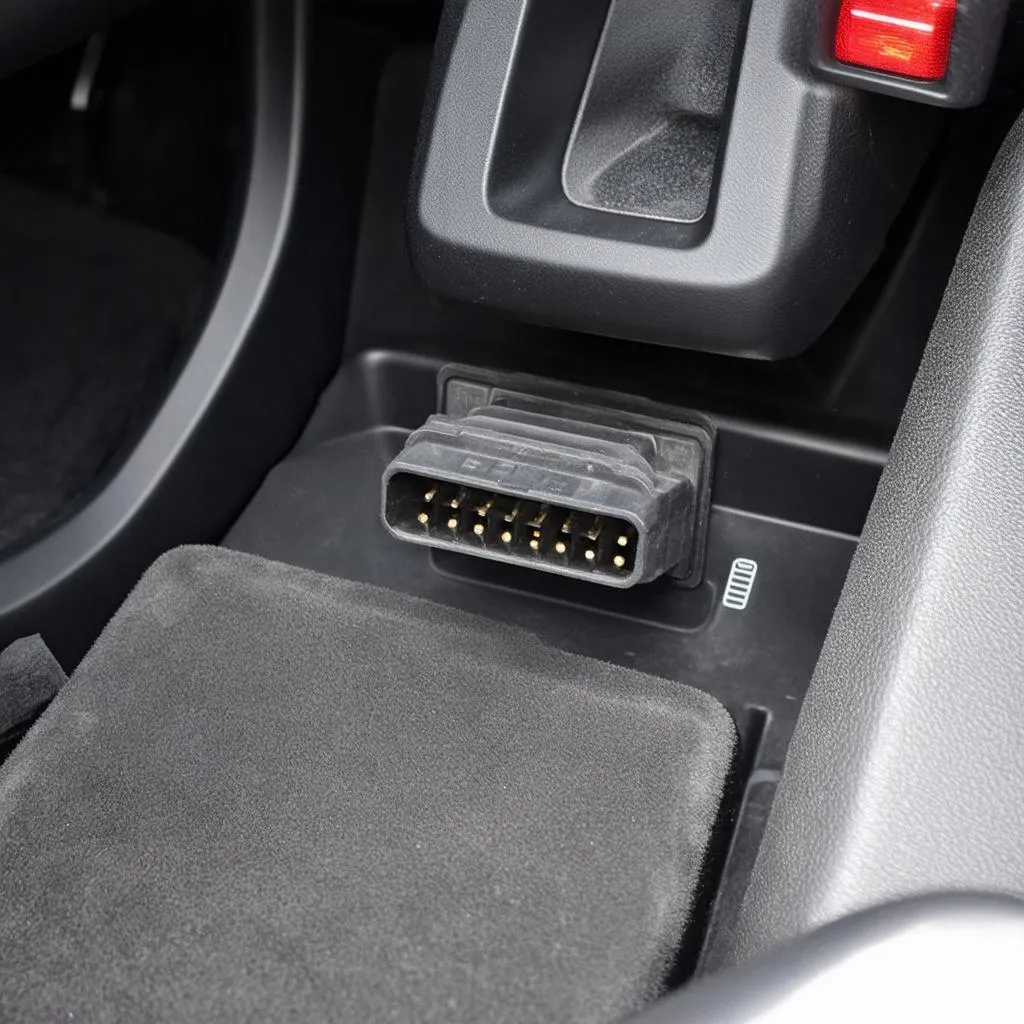 OBD-II port location in a Mazda 3