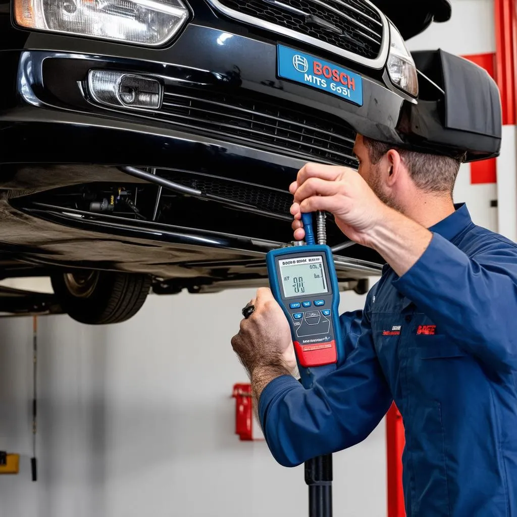 Mechanic using Bosch MTS 6531