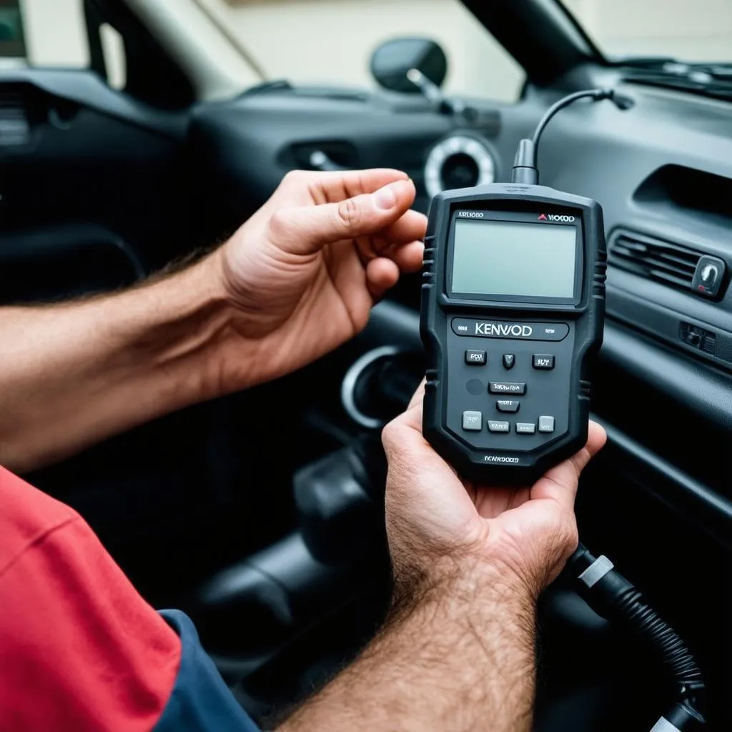 Mechanic Using Kenwood OBD